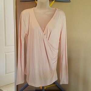 LOFT long sleeve wrap top, NWOT
